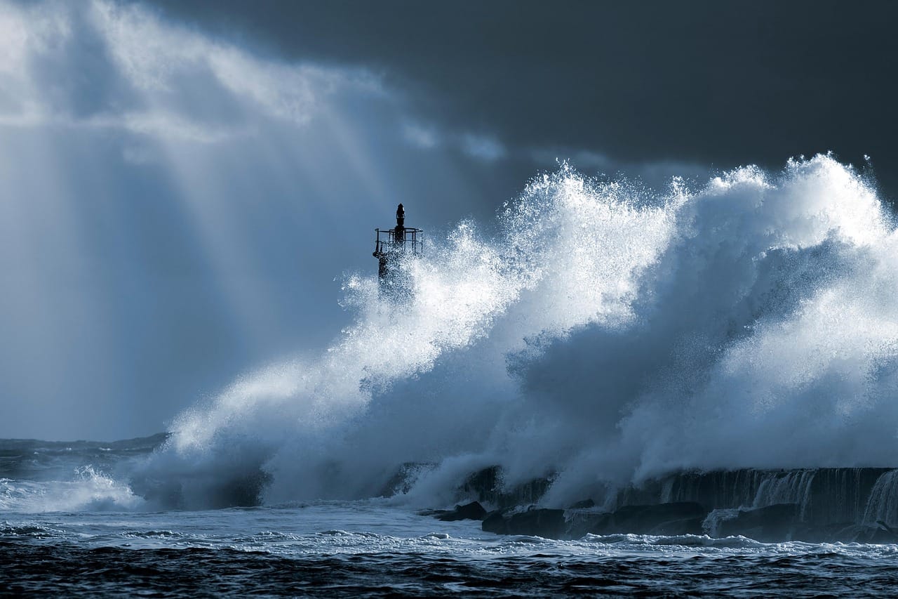 The storm lasts ten minutes. You cannot build during it. You can only watch and learn.